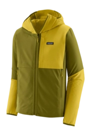 Gilet Patagonia Homme R1 TechFace Hoody Graze Green