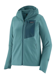 Jacket Patagonia Women R1 CrossStrata Hoody Wetland Blue