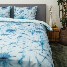 Bettwäsche Kayori Uki Baumwolle-Satin Blau