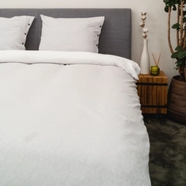 Bettwäsche Kayori Sakura Baumwolle-Satin Silbergrau