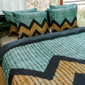 Bettwäsche Kayori Imani Baumwolle Satin Blau