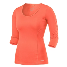 T-Shirt de Tennis HEAD Vision 3/4 Shirt Women Coral