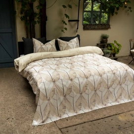 Bettwäsche Kayori Kushi Baumwolle-Satin Beige