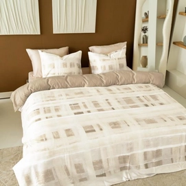 Bettwäsche Kayori Daise Baumwolle-Satin Offwhite