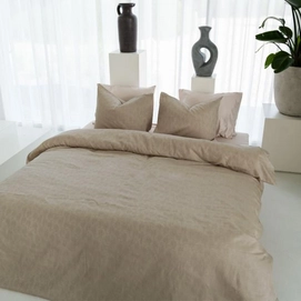 Bettwäsche Kayori Koko Baumwolle Taupe