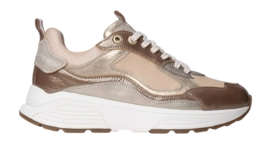 Sneaker Xsensible Milau Stretchwalker Metallic Damen Taupe Combi