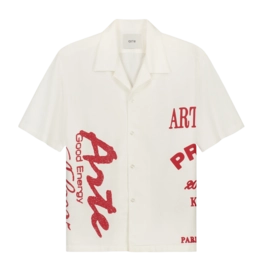 Shirt Arte Antwerp Men Red Print Cream