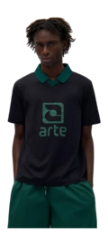 T-shirt Arte Antwerp Homme Logo Col Black/Green