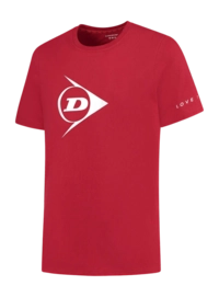 Tennisshirt Dunlop Unisex Ap Essentials Promo Tee Dark Red