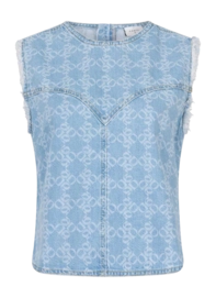 Top Dante6 Women Laia Monogram Jeans Skywash Blue
