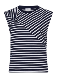 T-Shirt Dante6 Dash Constructed Damen Stripe Sapphire Blue White
