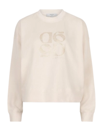 Crewneck Dante6 Women Zeke Relaxed Fit Cropped Sweater Butter Cream