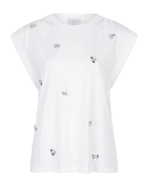 T-Shirt Dante6 Sparrow Sequins Embellished Tee Damen Optic White