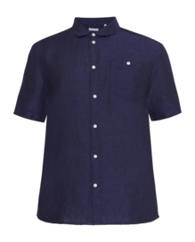 Chemise Knowledge Cotton Apparel Homme Regular Linen Short Sleeved Total Eclipse