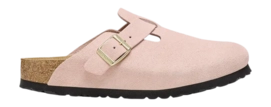 Clogs Birkenstock Boston Suede Damen Light Rose Narrow