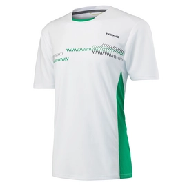 T-Shirt de Tennis HEAD Club Technical Shirt Boys White Green