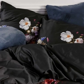 Bettwäsche Essenza Bouquet Anthrazit Bio-Baumwollsatin