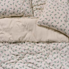 Bettwäsche Essenza Lily Melody Tofu taupe Baumwolle Mousseline
