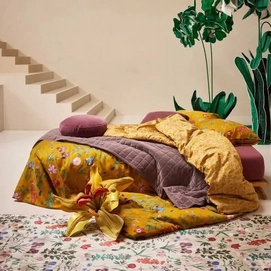 Bettwäsche Essenza Marigold Flower Ochre Bio-Baumwollsatin