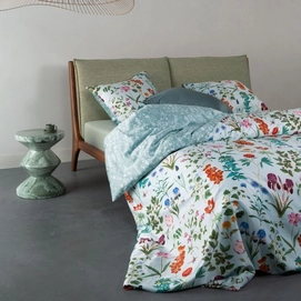 Bettwäsche Essenza Marigold Pastellblau Bio-Baumwollsatin
