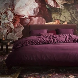 Bettwäsche Essenza Minte Burgundy Baumwollsatin