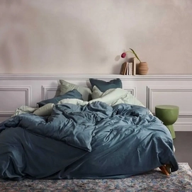 Bettwäsche Essenza Minte Denim Baumwollsatin