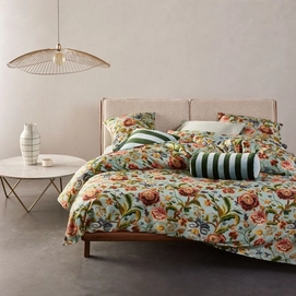 Bettwäsche Essenza Roselina Surf Green Bio-Baumwollsatin