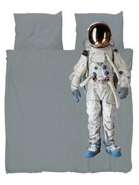Bettwäsche SNURK Astronaut Grey Space Grau Bio-Baumwolle