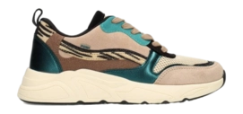 Sneaker POSH by Poelman Women Charlie Beige With Brown