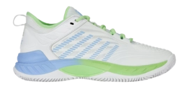 Tennis Shoes K-Swiss Women Hypercourt Supreme 2 Clay Lucent White Paradise Green Dutch Canal