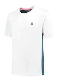 Tennisshirt K-Swiss Men Hypercourt Mix Melange Crew White Stargazer