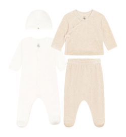 Babyset Petit Bateau Trousseau Wit (4-Delig)