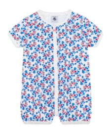 Babypakje Petit Bateau Short Playsuit Marshmallow/Multico Bloemenprint