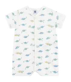 Babypakje Petit Bateau Short Playsuit Marshmallow/Multico Dinoprint