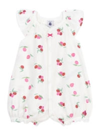 Babypakje Petit Bateau Short Playsuit Marshmallow/Multico Berry