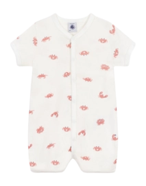 Babypakje Petit Bateau Short Playsuit Marshmallow/Multico Krab