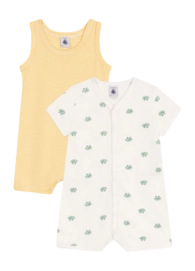 Strampler Petit Bateau 2 Short Playsuits Multi (2er-Set)