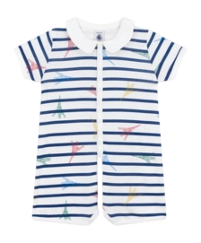 Babypakje Petit Bateau Short Playsuit Ecume/Multico
