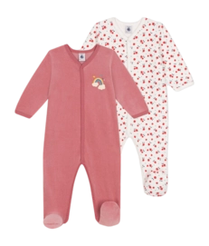 Babypyjama Petit Bateau 2 Dors Biens Roze (Set van 2)