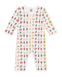 Babypyjama Petit Bateau Dors Bien Sans Pieds Marshmallow/Multico Winter