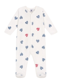 Pyjamas pour Bébé Petit Bateau Sleepsuit Y Marshmallow/Multico Coeur