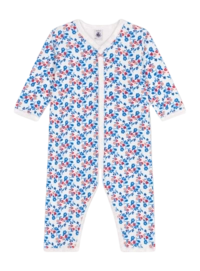 Babypyjama Petit Bateau Footless Sleepsuit Marshmallow/Multico Flower