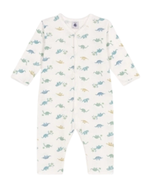 Pyjamas pour Bébés Petit Bateau Footless Sleepsuit Marshmallow/Multico Dino