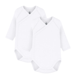 Baby-Body Petit Bateau 2 Bodies Naiss Ml Weiß (Set von 2 Stück)
