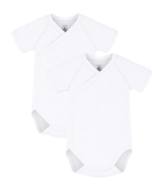 Rompertje Petit Bateau 2 Bodies Naiss Mc Wit (Set van 2)