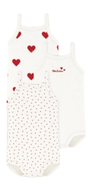 Body Petit Bateau 3 Bodys mit Trägern Babys Weiß (3er Set)