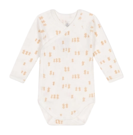 Rompertje Petit Bateau Comp Body Nais Ml Marshmallow/Beige