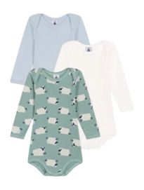 Rompertje Petit Bateau 3 Bodies Us Ml Multi Sheep (Set van 3)