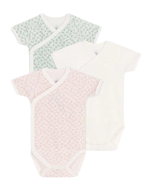 Baby-Body Petit Bateau 3 Bodies Naiss Mc Multi Floral (3er-Set)