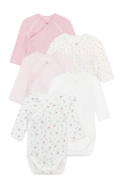 Baby-Body Petit Bateau 5 Bodies Naiss Ml Rosa (5er-Set)